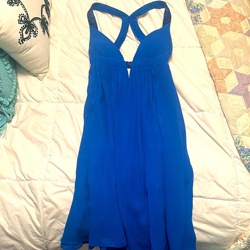 Royal blue crossback dress